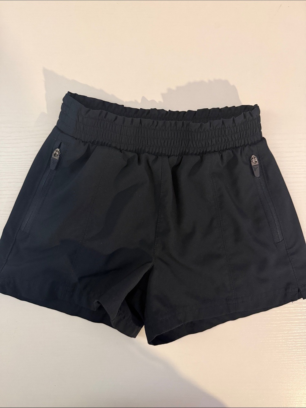 Navy Blue Active Shorts with Smocked Waistband [MEL0954]